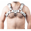 Harnais cuir Buckle blanc