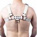 Harnais cuir Buckle blanc