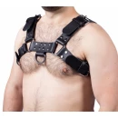 Harnais cuir buckle noir