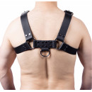 Harnais cuir buckle noir