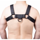 Harnais cuir snap noir