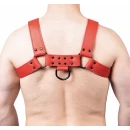Harnais cuir snap rouge
