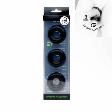 Chubby cockring black x 3